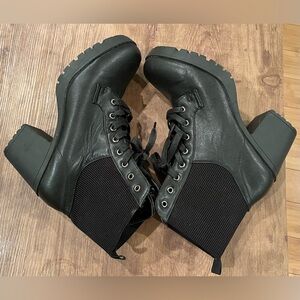 Zigi Soho Black Lace-Up Chunky Heel Boots size 9’ for women’s